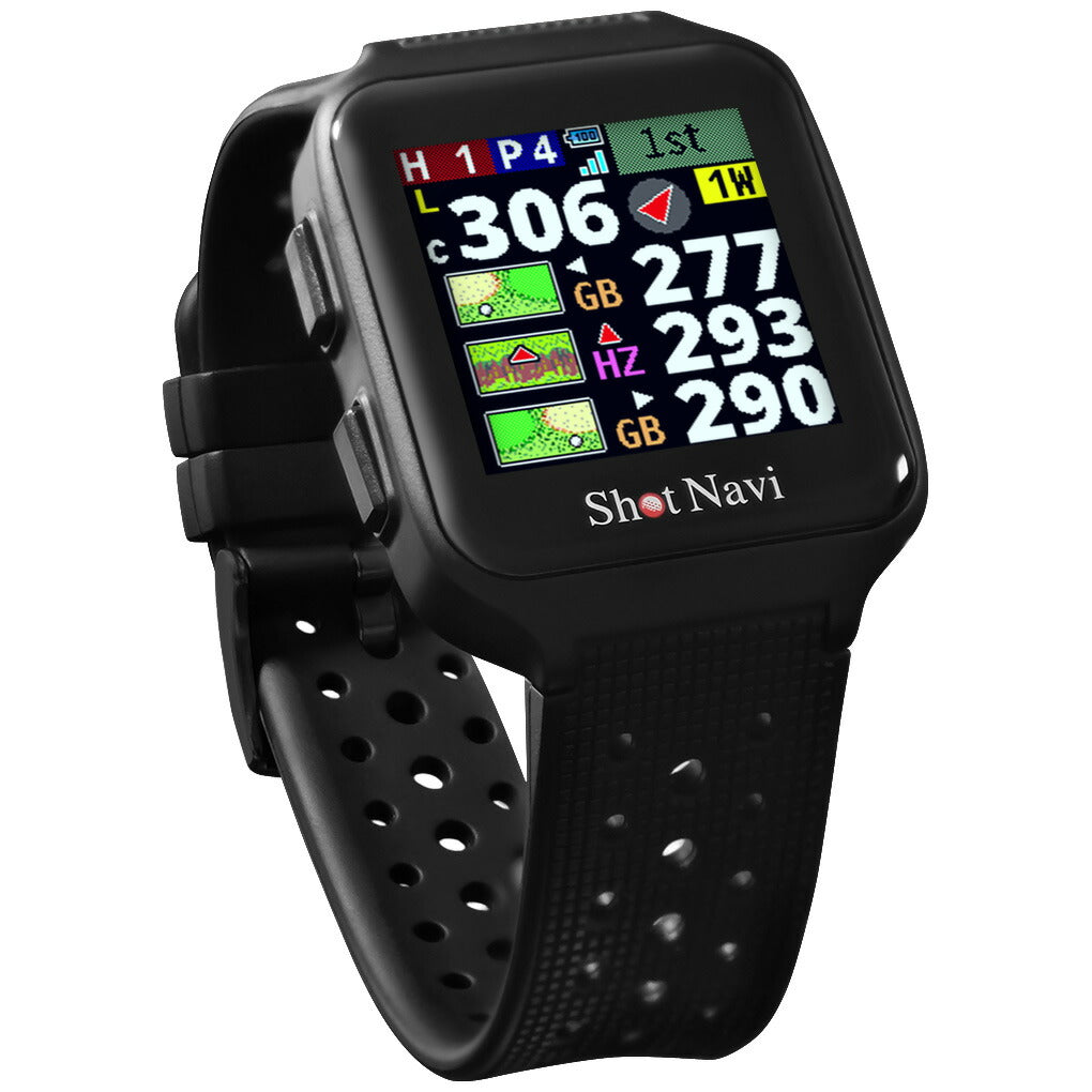 ショットナビ Shot Navi Sky Nova スカイノヴァ 腕時計型 タッチパネル ゴルフ ナビ GPS 距離測定器 距離計測器 ブラック【2026 新作】