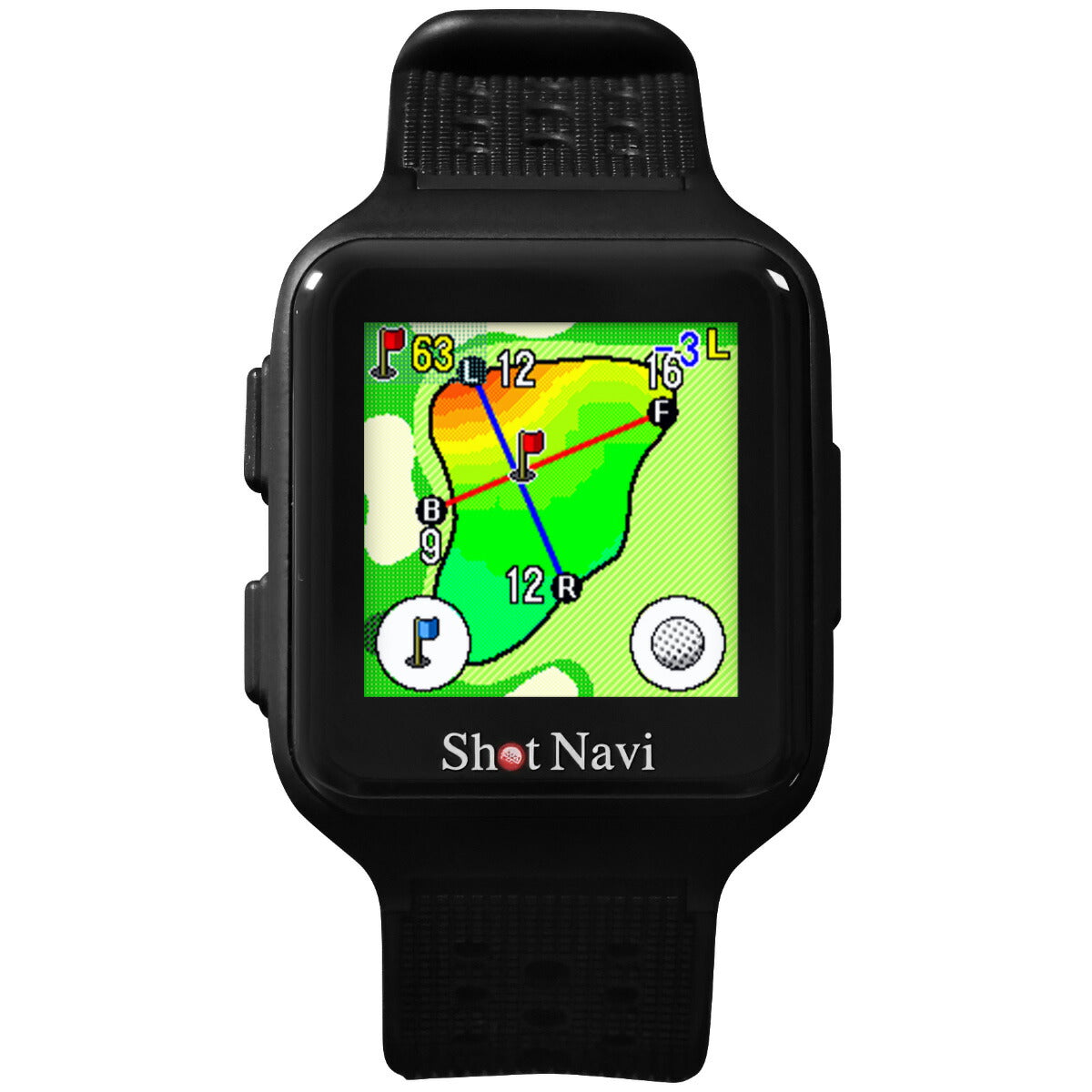 ショットナビ Shot Navi Sky Nova スカイノヴァ 腕時計型 タッチパネル ゴルフ ナビ GPS 距離測定器 距離計測器 ブラック【2026 新作】