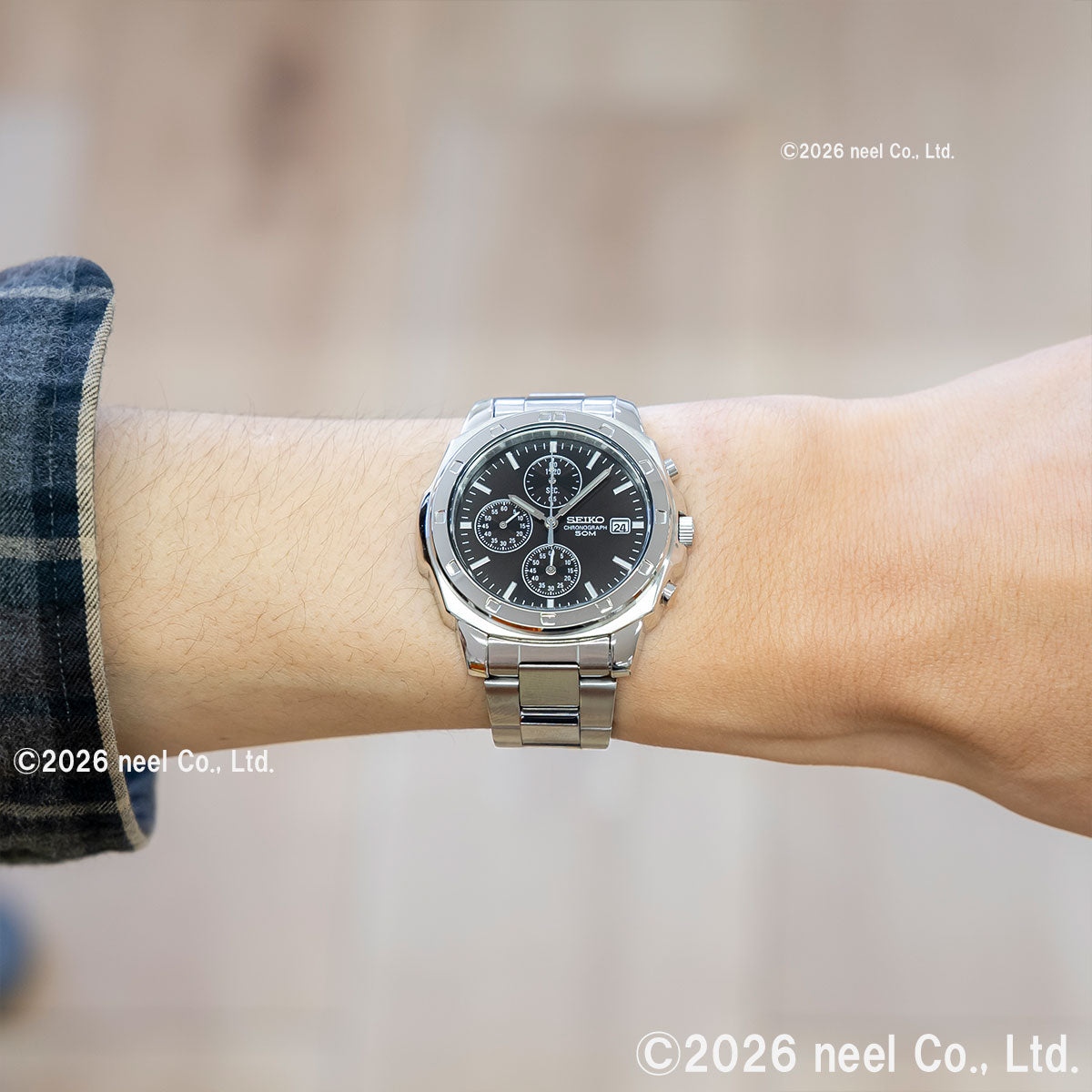 セイコー SEIKO 逆輸入 クロノグラフ ブラック SEIKO 腕時計 SND191