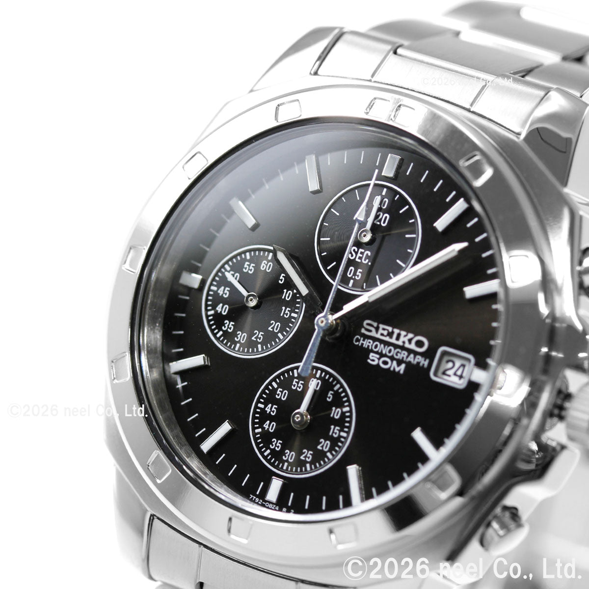 セイコー SEIKO 逆輸入 クロノグラフ ブラック SEIKO 腕時計 SND191