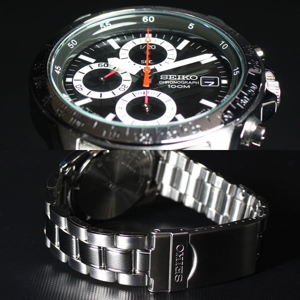 セイコー SEIKO 逆輸入 SEIKO クロノグラフ 腕時計 SND371P1 100M防水