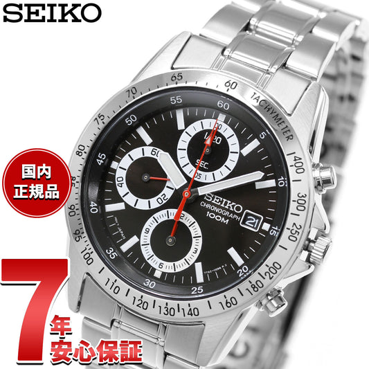 セイコー SEIKO 逆輸入 SEIKO クロノグラフ 腕時計 SND371P1 100M防水