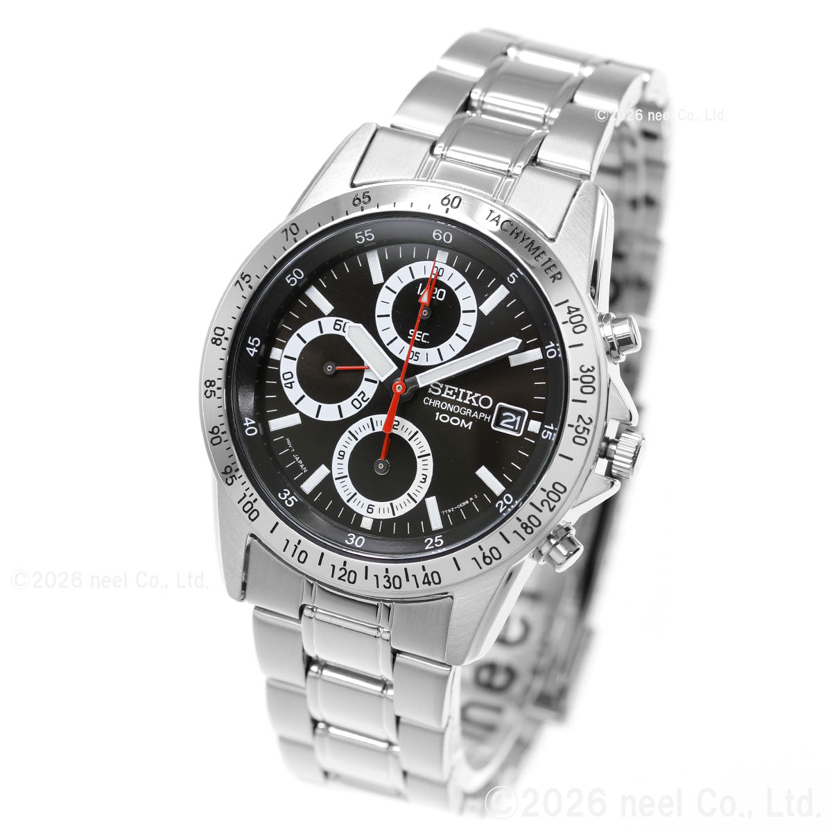 セイコー SEIKO 逆輸入 SEIKO クロノグラフ 腕時計 SND371P1 100M防水