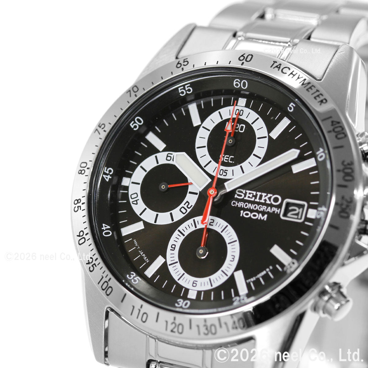 セイコー SEIKO 逆輸入 SEIKO クロノグラフ 腕時計 SND371P1 100M防水
