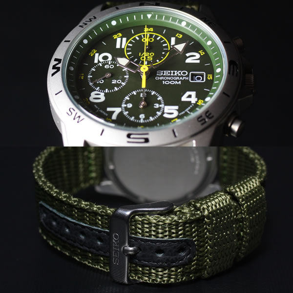 セイコー SEIKO 逆輸入 腕時計 ミリタリー クロノグラフ SND377P2