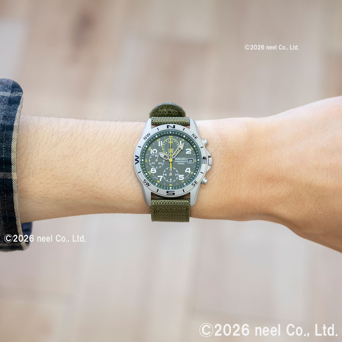 セイコー SEIKO 逆輸入 腕時計 ミリタリー クロノグラフ SND377P2