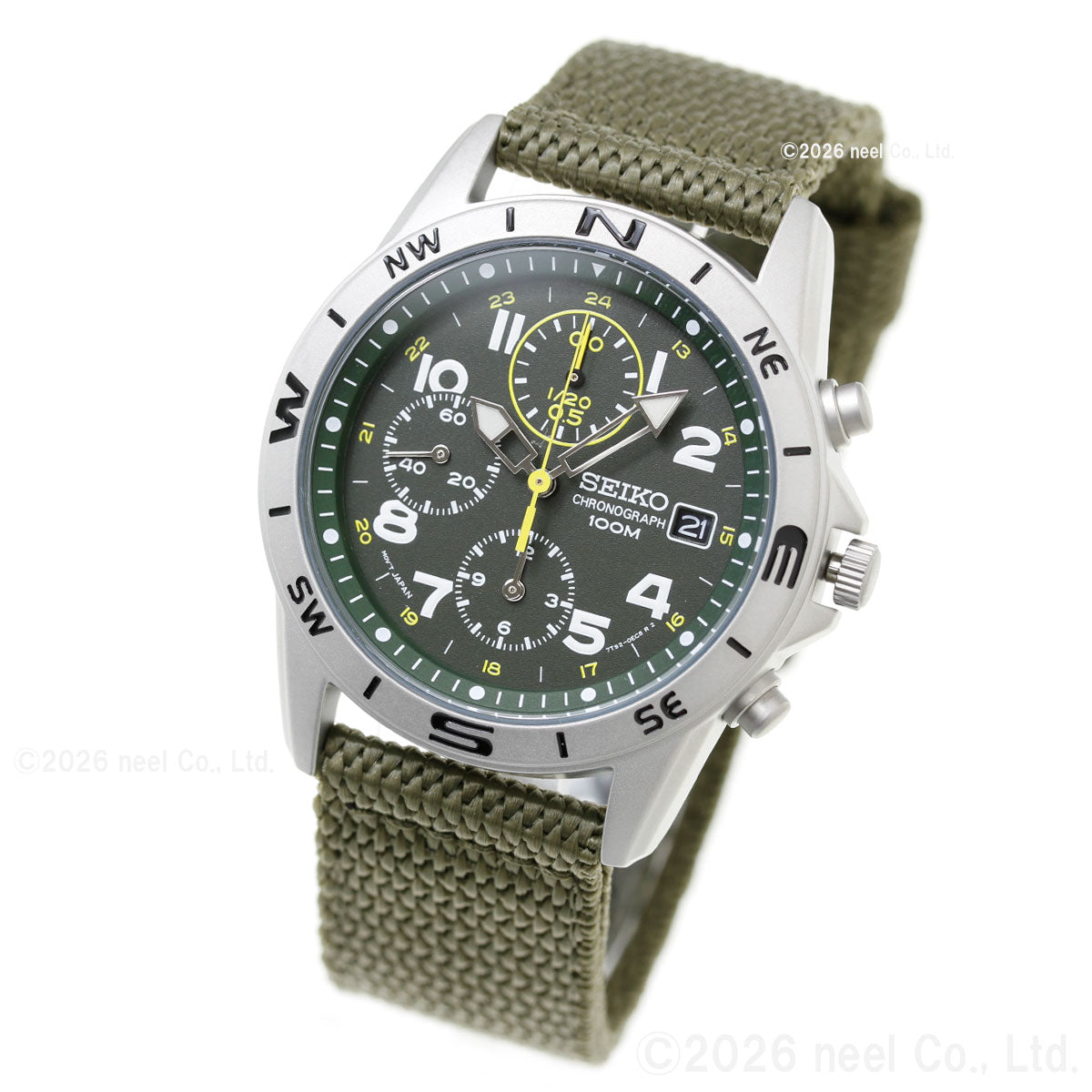 セイコー SEIKO 逆輸入 腕時計 ミリタリー クロノグラフ SND377P2