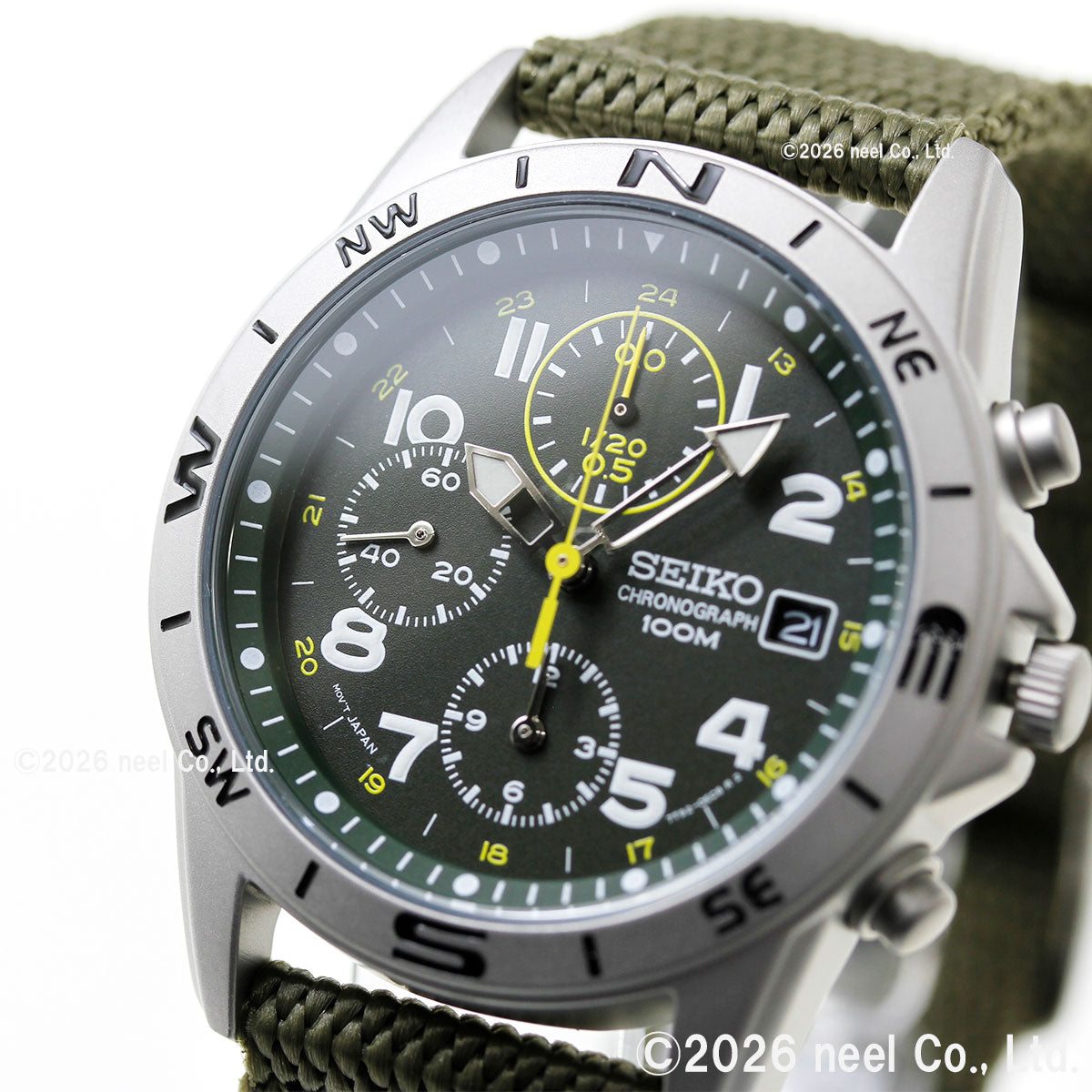 セイコー SEIKO 逆輸入 腕時計 ミリタリー クロノグラフ SND377P2