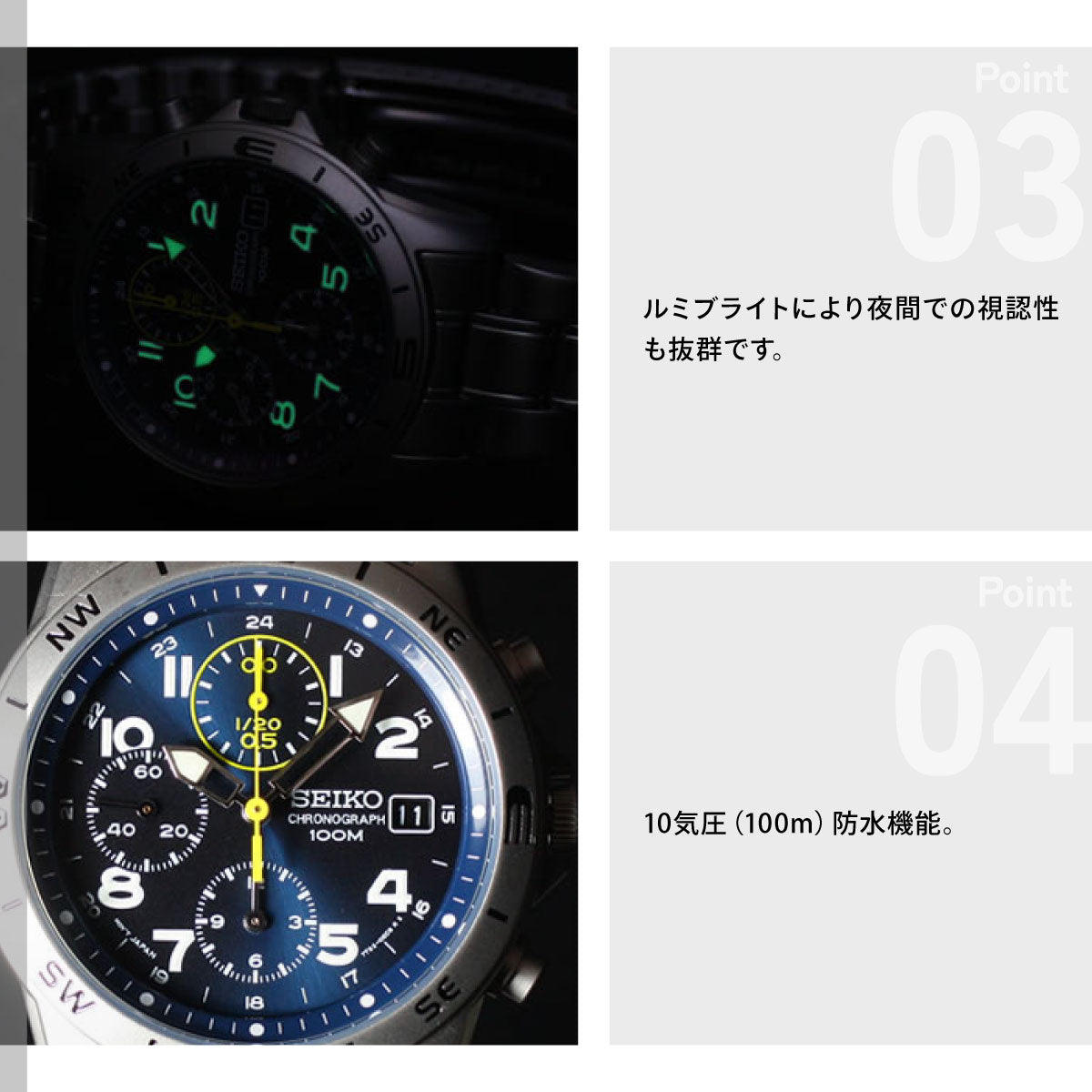 セイコー逆輸入 SEIKO 腕時計 クロノグラフ SND379P1