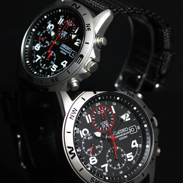 セイコー SEIKO 逆輸入 クロノグラフ ブラック 腕時計 メンズ SND399P1