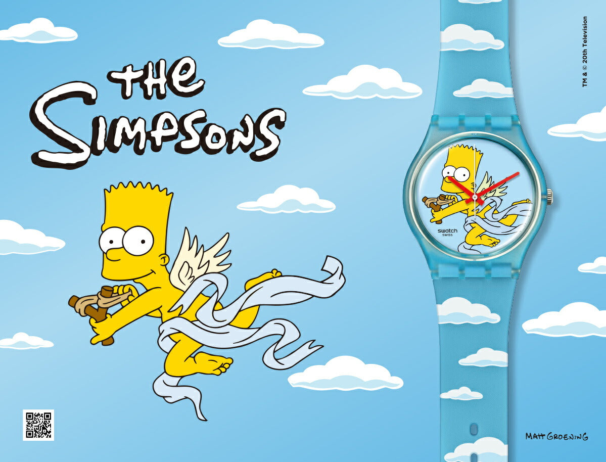 swatch スウォッチ ザ・シンプソンズ コラボモデル The Simpsons ANGEL BART SO28Z115 腕時計 メンズ レディース【2024 新作】