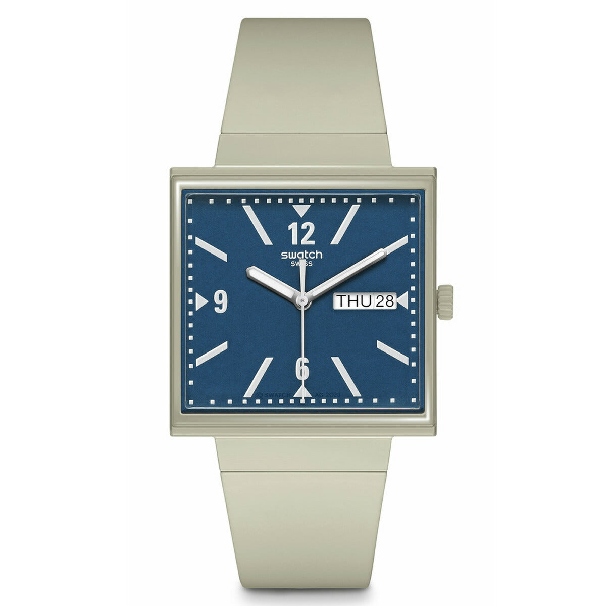 激安な swatch スウォッチ WHAT 腕時計 メンズ レディース SO34T700 BIOCERAMIC WHAT  IF? ベージュ ブルー
