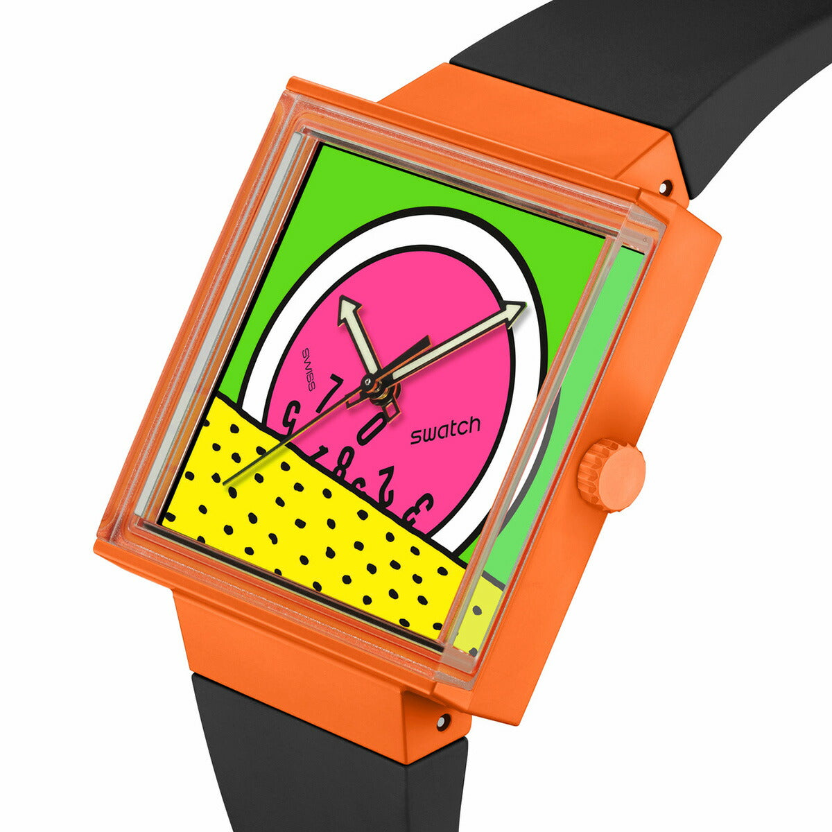 swatch スウォッチ SQUARE BIOCERAMIC 腕時計 メンズ レディース SO34Z101 BREAK TIME【2024 新作】