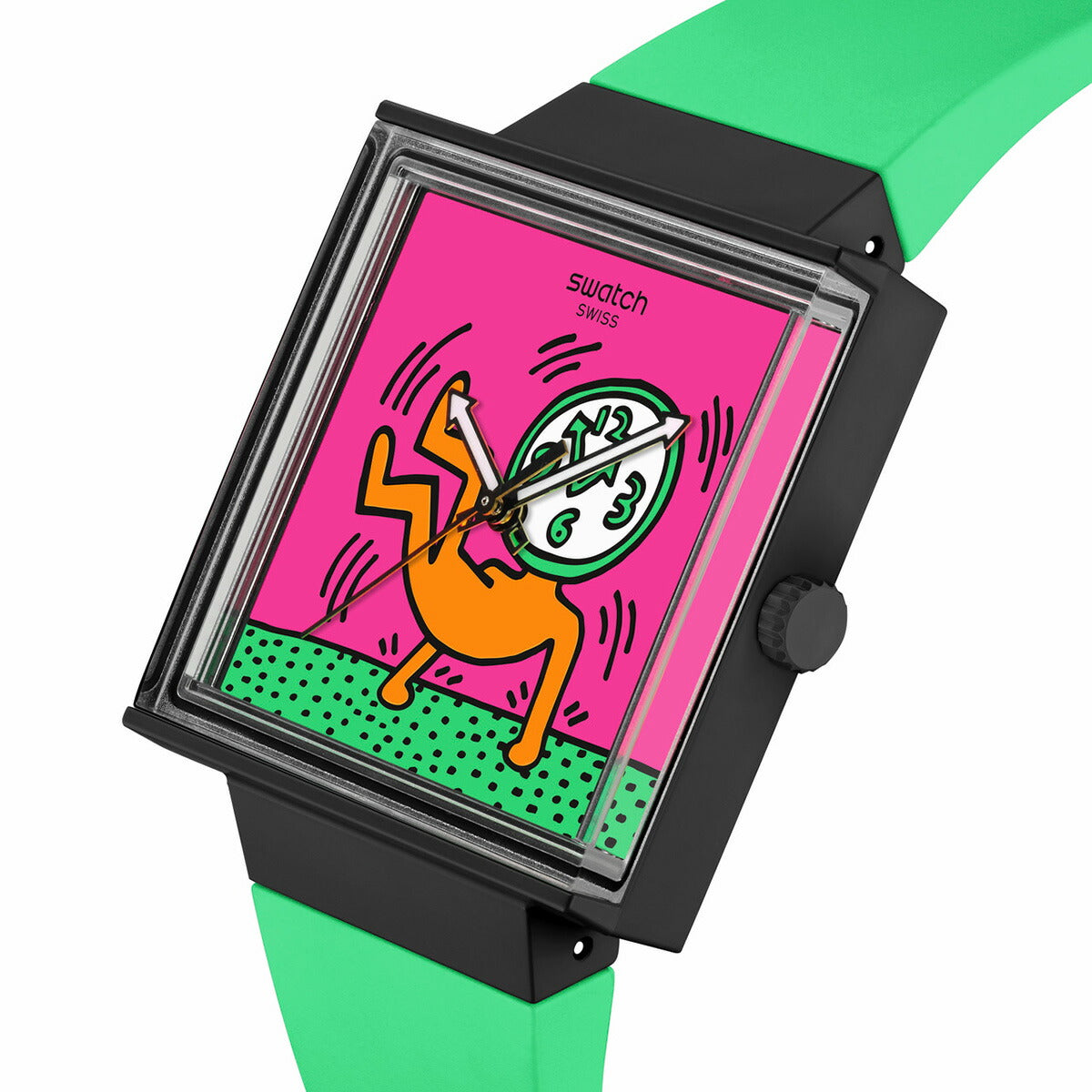 swatch スウォッチ SQUARE BIOCERAMIC 腕時計 メンズ レディース SO34Z102 BREAKS OFF【2024 新作】