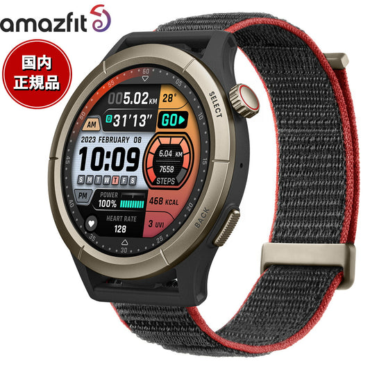 アマズフィット AMAZFIT スマートウォッチ Cheetah Pro チーター プロ 47mm ラントラックブラック 腕時計 メンズ レディース ランニング ウェアラブル SP170062C196