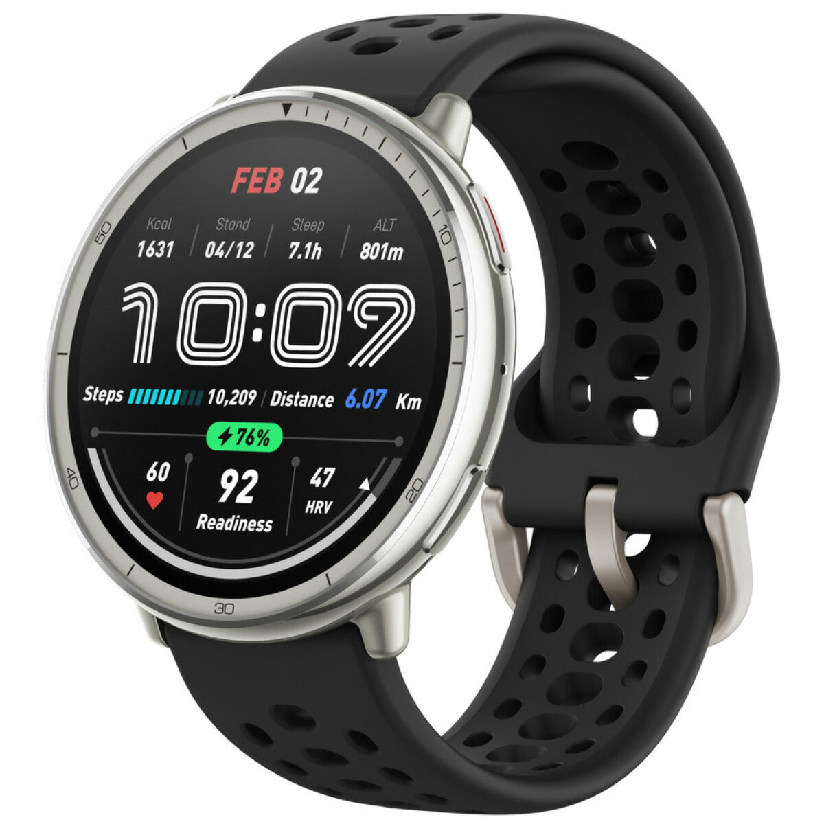 アマズフィット AMAZFIT スマートウォッチ Active 2 ブラックシリコン スタンダードバージョン 腕時計 メンズ レディース GPS 健康 ウェアラブル SP170073-C226【2025 新作】