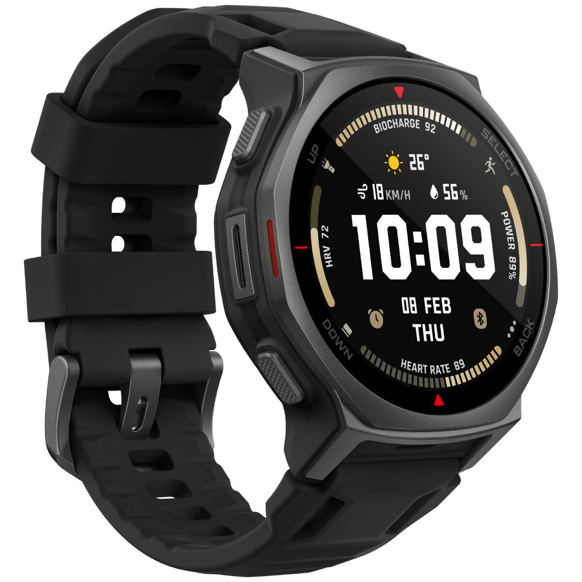 アマズフィット AMAZFIT スマートウォッチ T-Rex 3 Pro 44mm タクティカルブラック 腕時計 GPS アウトドア 登山 ウェアラブル SP170079-C239【2025 新作】