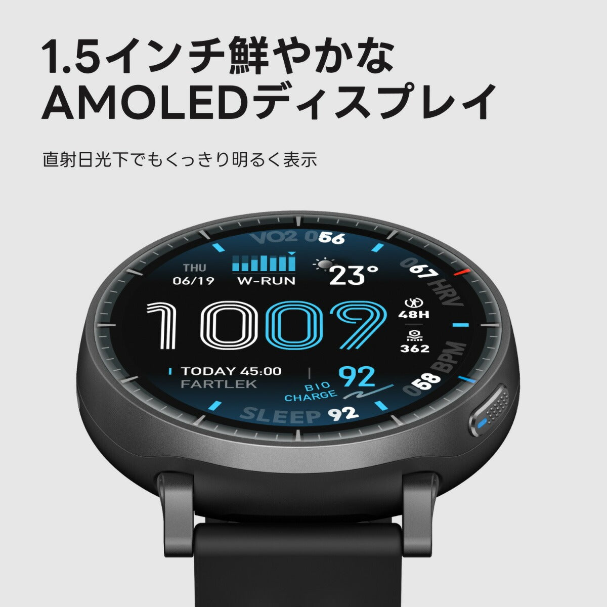 アマズフィット AMAZFIT スマートウォッチ Active Max 腕時計 メンズ レディース GPS アウトドア トレーニング ウェアラブル SP170080-C01【2026 新作】