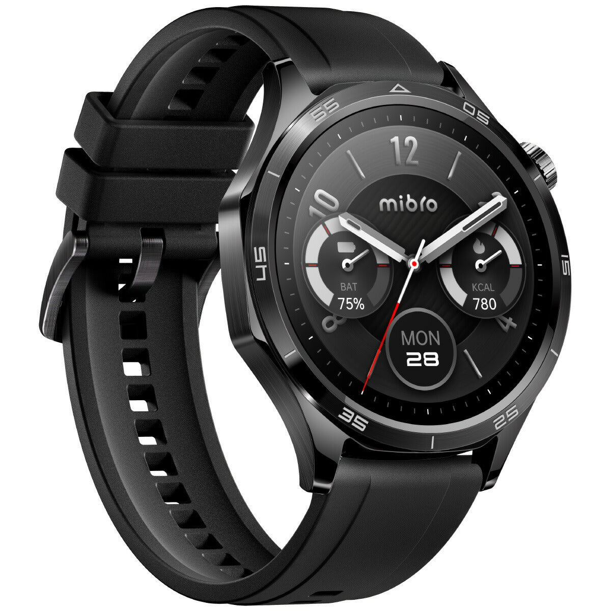 ミブロ Mibro スマートウォッチ mibro GT SP380017-C240 ブラックレザー 腕時計 メンズ レディース 替えバンド付属【2026 新作】