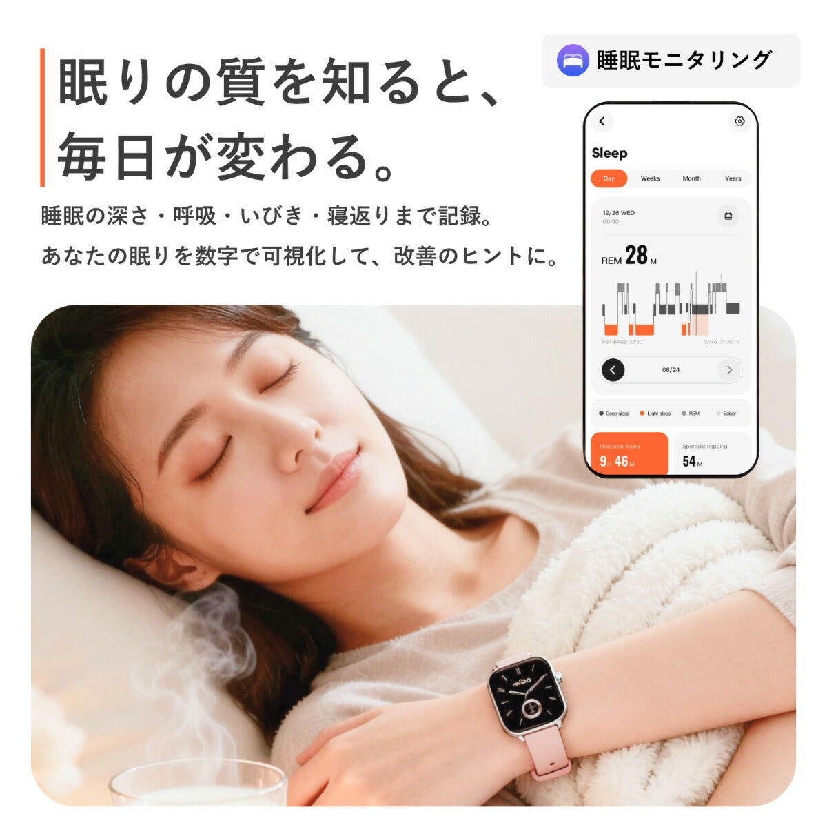 ミブロ Mibro スマートウォッチ Mibro Watch FIT SP380018-C22 ダークグレー 腕時計 メンズ レディース 替えバンド付属【2026 新作】