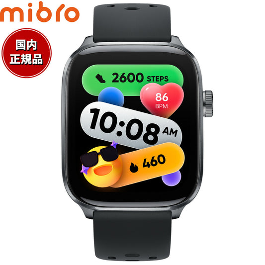 ミブロ Mibro スマートウォッチ Mibro Watch FIT SP380018-C22 ダークグレー 腕時計 メンズ レディース 替えバンド付属【2026 新作】