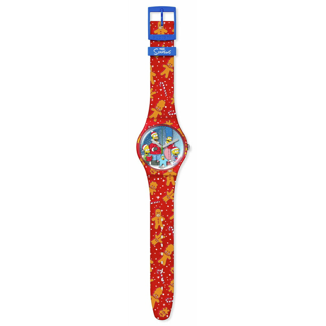 swatch スウォッチ ザ・シンプソンズ コラボモデル The Simpsons WONDROUS WINTER WONDERLAND SUOZ361 腕時計 メンズ レディース