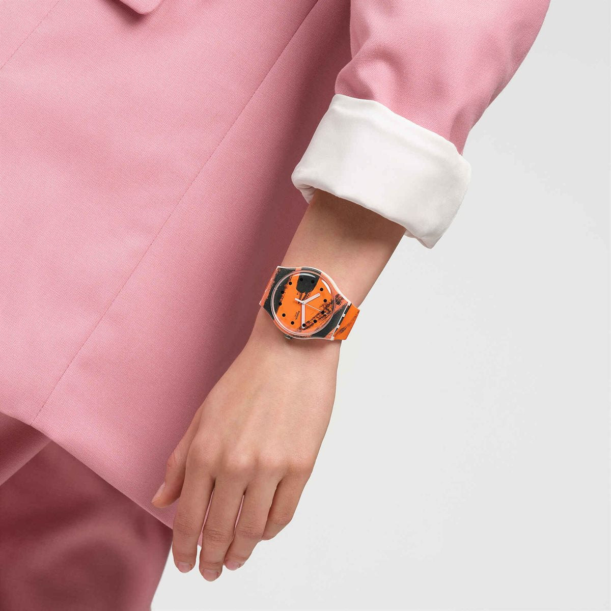 swatch スウォッチ BARNS-GRAHAM'S ORANGE AND RED ON PINK バーンズ グラハム 腕時計 オリジナルズ NEW GENT SUOZ362 Swatch × Tate Gallery Swatch Art Journey