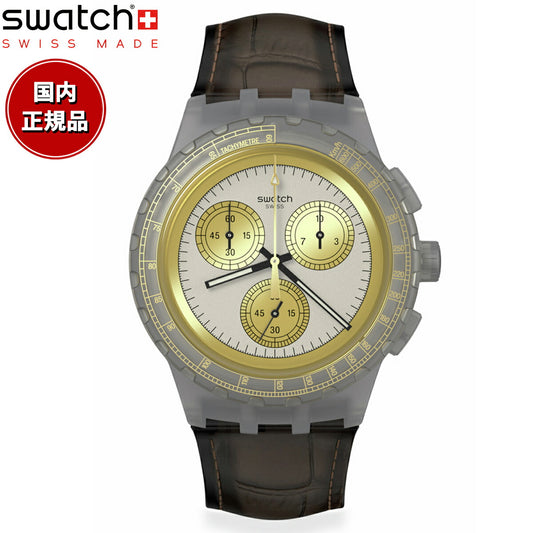 swatch スウォッチ HOLIDAY COLLECTION GOLDEN RADIANCE SUSM100 腕時計 メンズ クロノグラフ