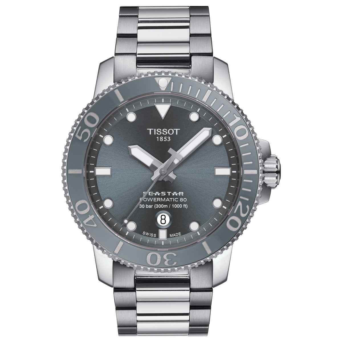 ティソ 腕時計 メンズ TISSOT シースター 1000 オートマティック SEASTAR 1000 POWERMATIC 80 自動巻き T120.407.11.081.01 ステンレススチール グレー【60回分割手数料無料！】