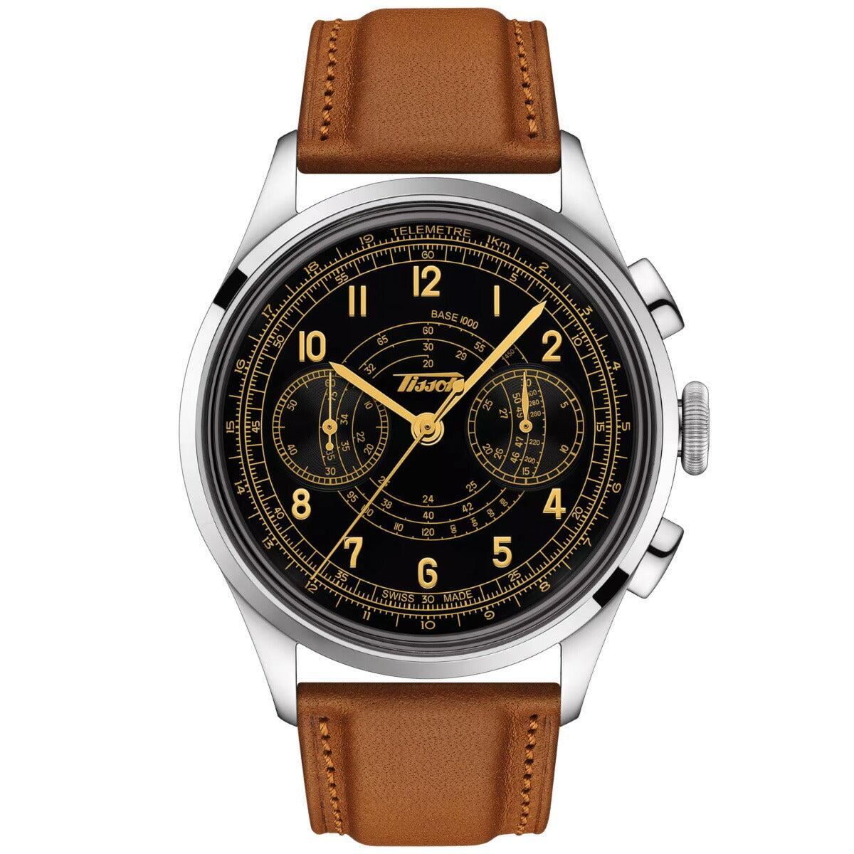 ティソ TISSOT テレメーター 1938 T142.462.16.052.00 腕時計 メンズ 自動巻き クロノグラフ【60回分割手数料無料！】