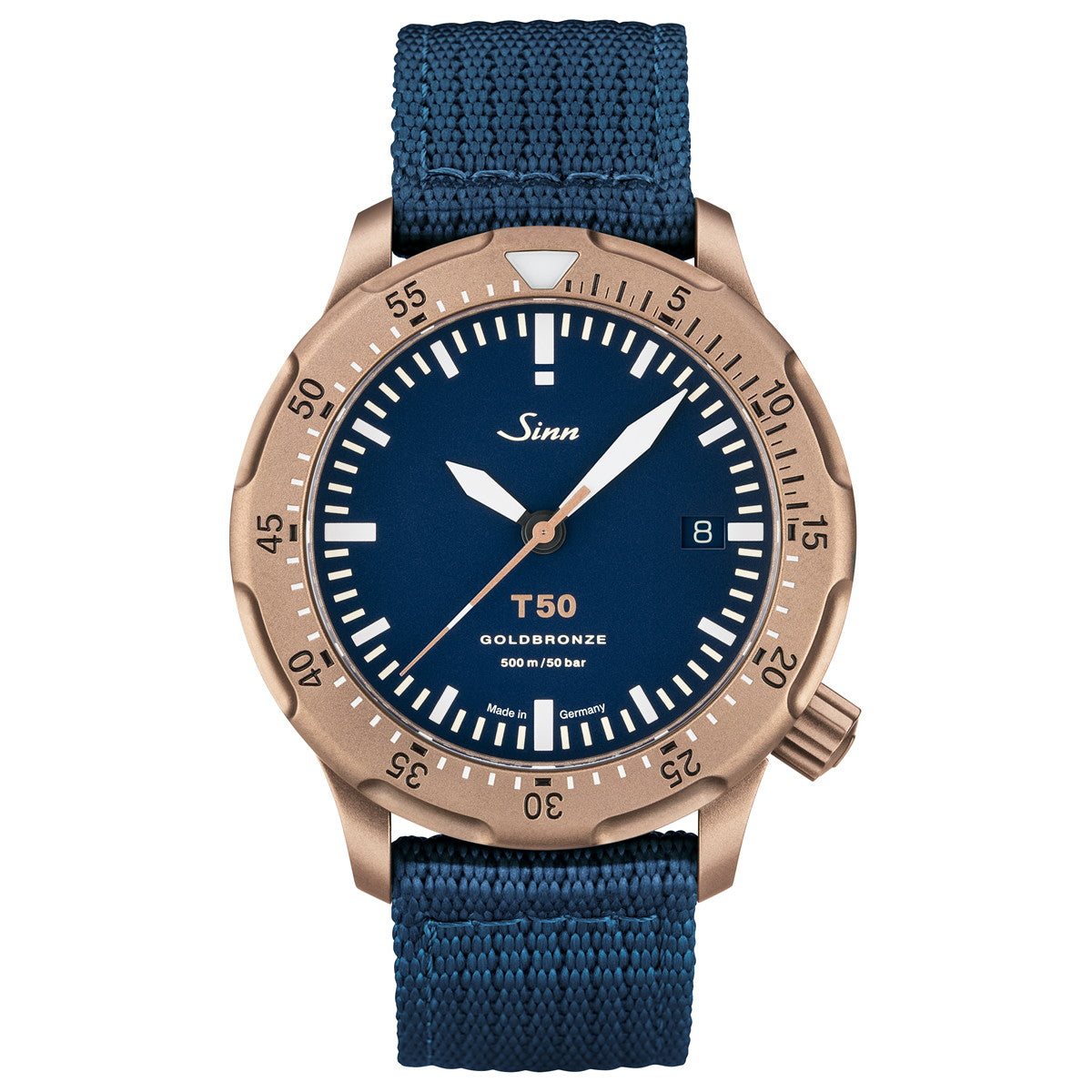 Sinn ジン T50 GOLDBRONZE B 自動巻き 腕時計 メンズ Diving Watches テキスタイルストラップ ドイツ製 世界限定300本【60回分割手数料無料！】