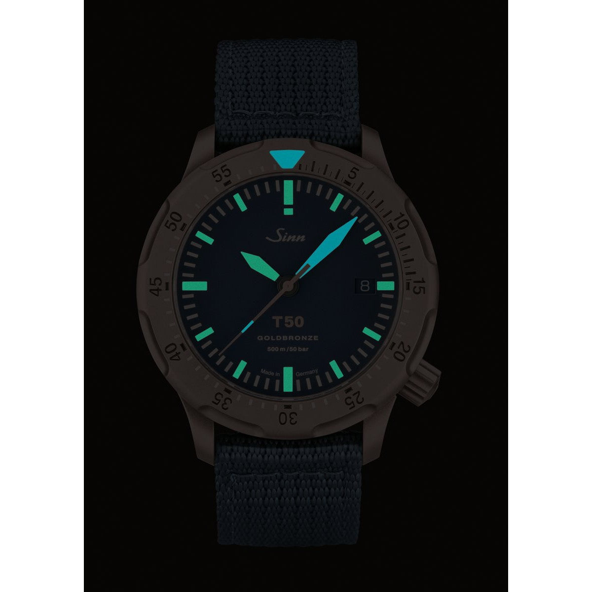 Sinn ジン T50 GOLDBRONZE B 自動巻き 腕時計 メンズ Diving Watches テキスタイルストラップ ドイツ製 世界限定300本【60回分割手数料無料！】