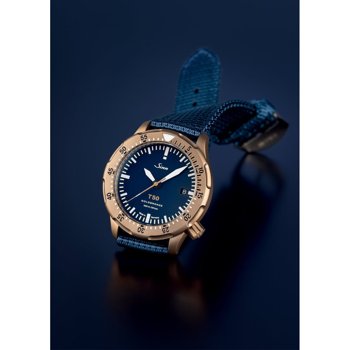 Sinn ジン T50 GOLDBRONZE B 自動巻き 腕時計 メンズ Diving Watches テキスタイルストラップ ドイツ製 世界限定300本【60回分割手数料無料！】