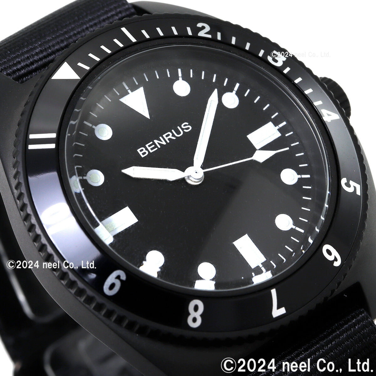 ベンラス BENRUS 腕時計 メンズ TYPE-I BLACK ブラック ミリタリーウォッチ 復刻モデル