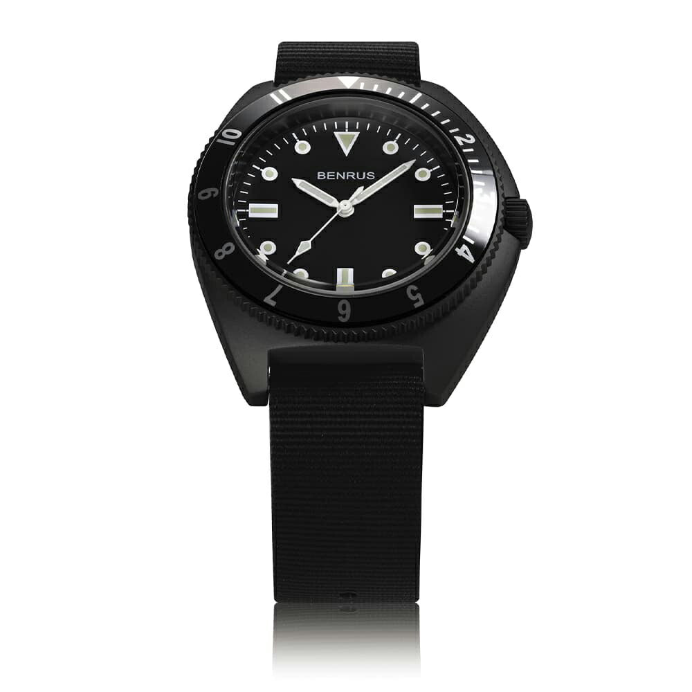 ベンラス BENRUS 腕時計 メンズ TYPE-I BLACK ブラック ミリタリーウォッチ 復刻モデル