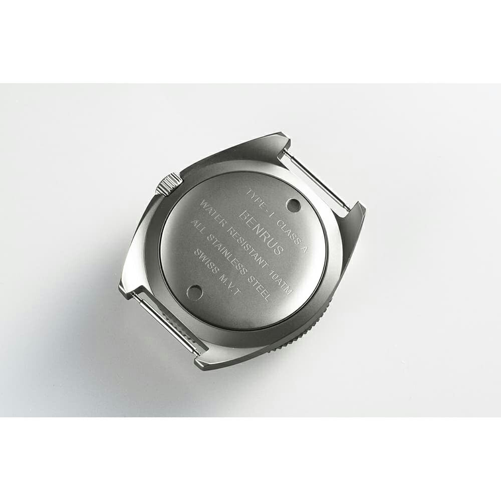ベンラス BENRUS 腕時計 メンズ TYPE-I SILVER シルバー ミリタリーウォッチ 復刻モデル
