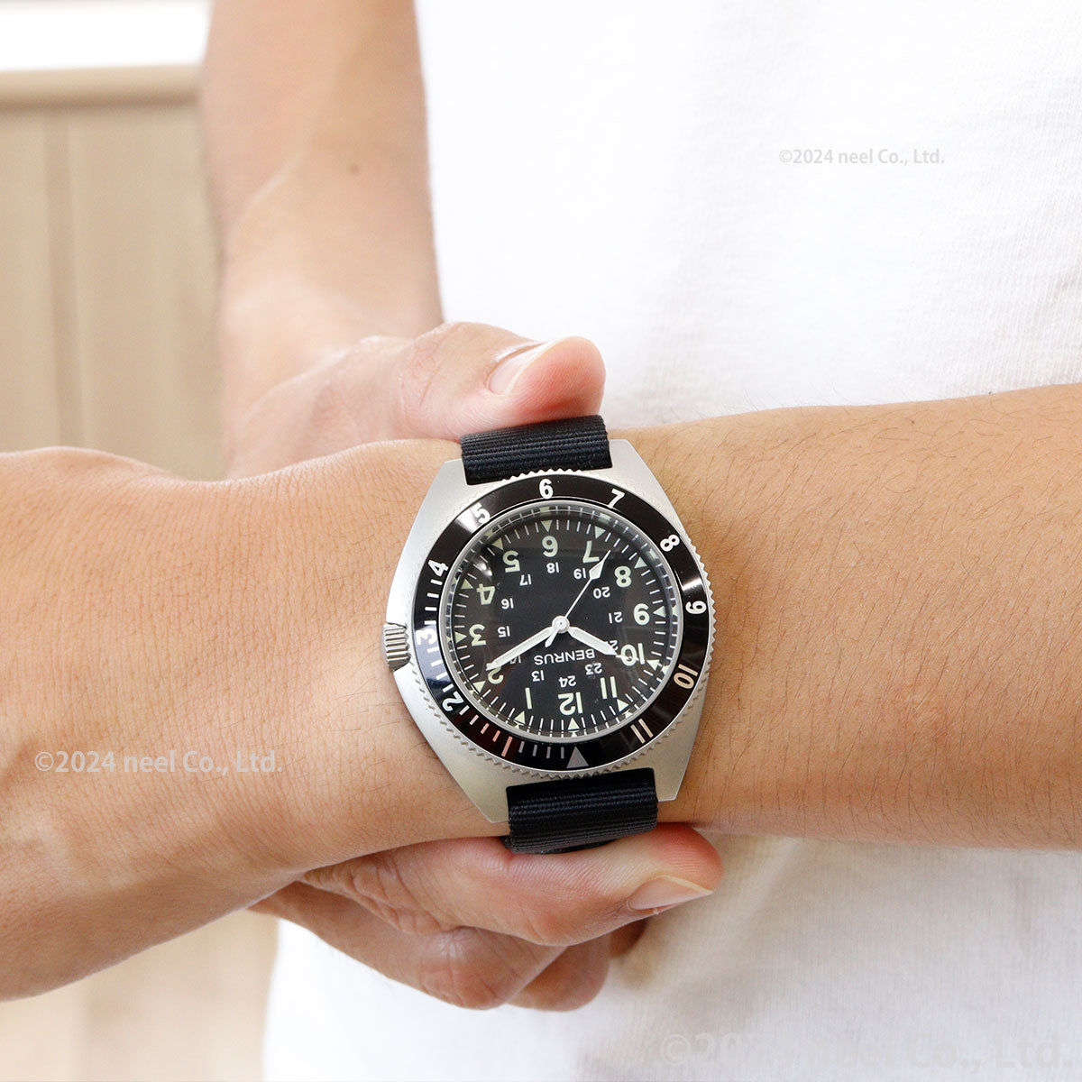 ベンラス BENRUS 腕時計 メンズ TYPE-II SILVER シルバー ミリタリーウォッチ 復刻モデル