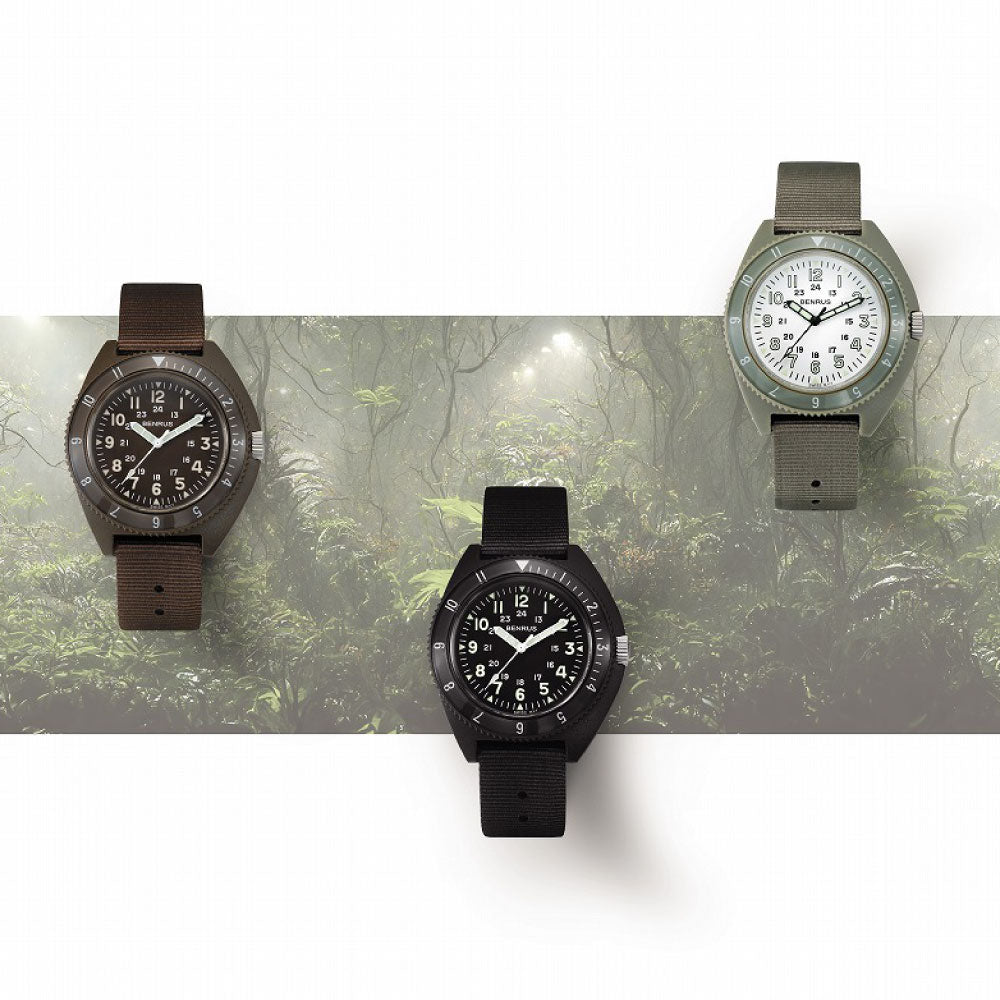 ベンラス BENRUS 腕時計 メンズ TYPE-III BK Class-A General Purpose ミリタリーウォッチ ブラック【2025 新作】