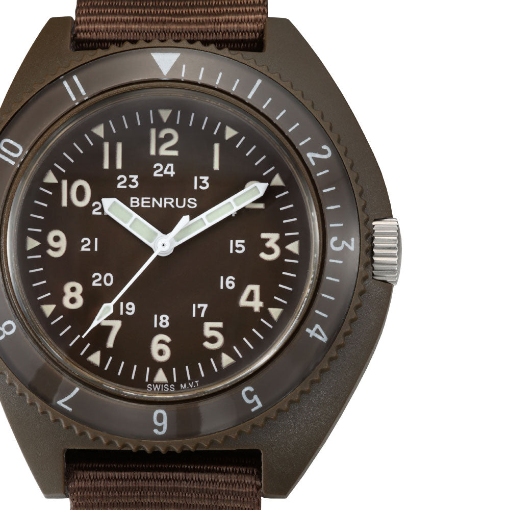 ベンラス BENRUS 腕時計 メンズ TYPE-III OLIVE Class-A General Purpose ミリタリーウォッチ オリーブ【2025 新作】