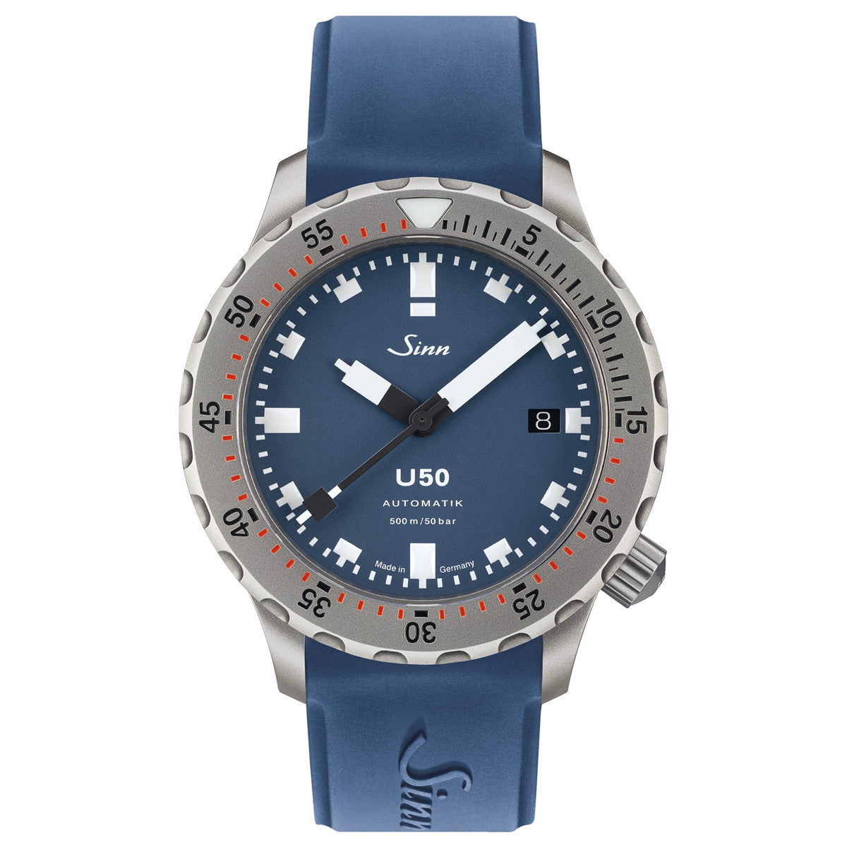 Sinn ジン U50 B 自動巻き 腕時計 メンズ Diving Watches ダイバーズウォッチ シリコンストラップ ブルー ドイツ製
