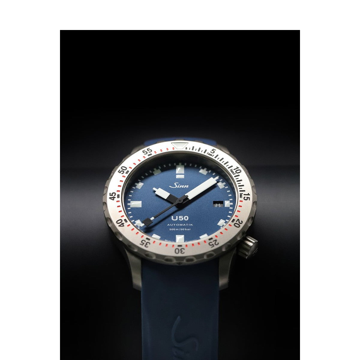 Sinn ジン U50 B 自動巻き 腕時計 メンズ Diving Watches ダイバーズウォッチ シリコンストラップ ブルー ドイツ製