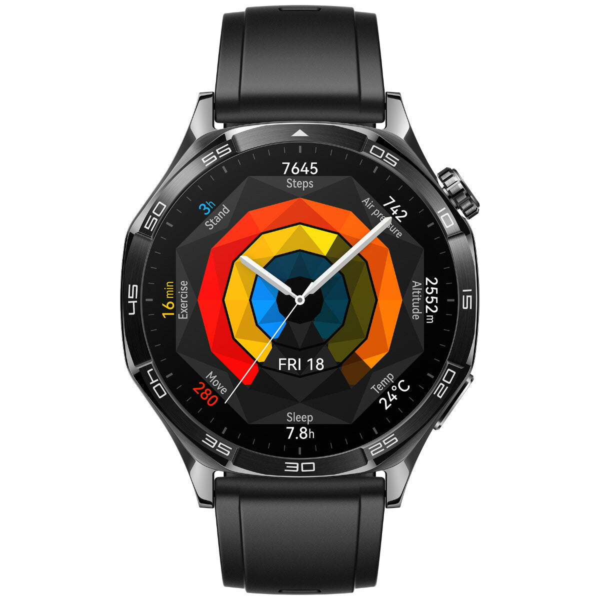 ファーウェイ HUAWEI スマートウォッチ WATCH GT5 46mm VLI-B19-BK ウェアラブル 血中酸素 ゴルフナビ ブラック 腕時計 メンズ レディース【2024 新作】