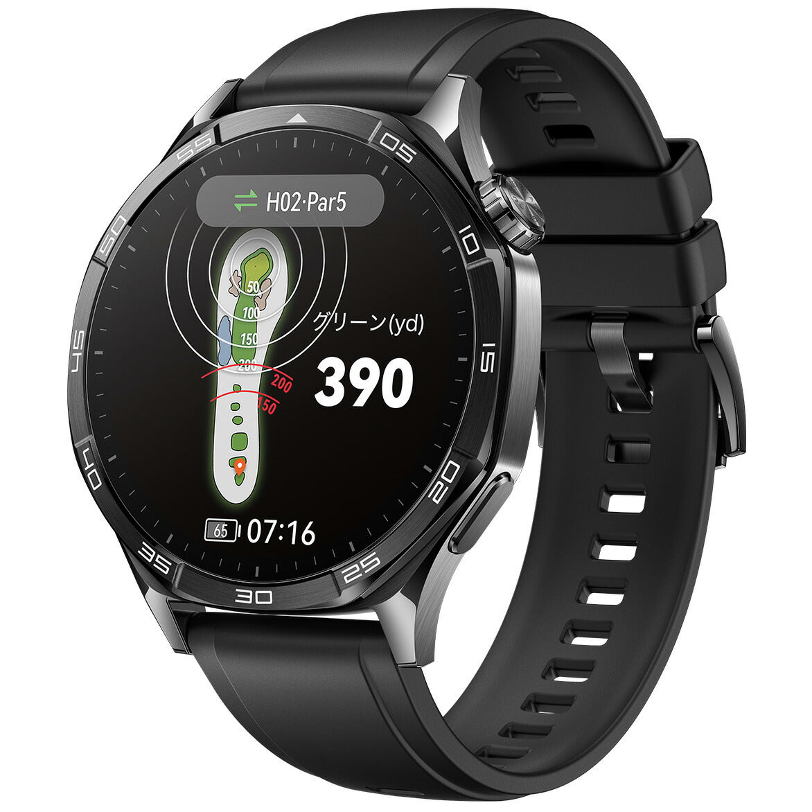 ファーウェイ HUAWEI スマートウォッチ WATCH GT5 46mm VLI-B19-BK ウェアラブル 血中酸素 ゴルフナビ ブラック 腕時計 メンズ レディース【2024 新作】