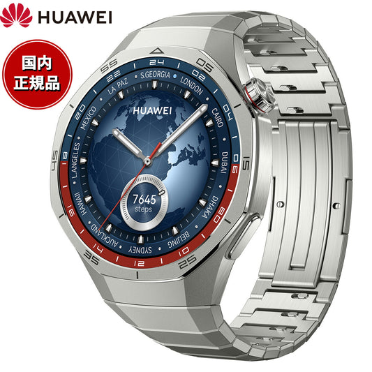 ファーウェイ HUAWEI スマートウォッチ WATCH GT5 PRO 46mm VLI-B29-TI ウェアラブル 血中酸素 ゴルフナビ シルバー 腕時計 メンズ レディース【2024 新作】