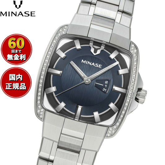 ミナセ MINASE 腕時計 メンズ レディース 自動巻き HORIZON Mid size 石留め（ダイヤモンド） VM06-M01SBD【60回分割手数料無料！】