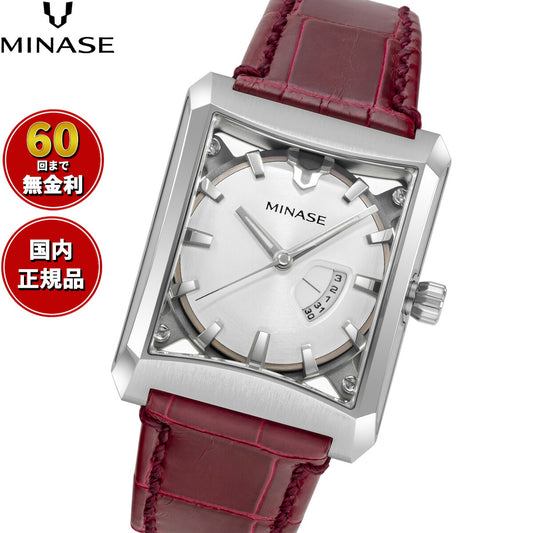 ミナセ MINASE 腕時計 メンズ レディース 自動巻き FIVE WINDOWS Mid size レザーモデル VM07-L12SD-KCR【60回分割手数料無料！】