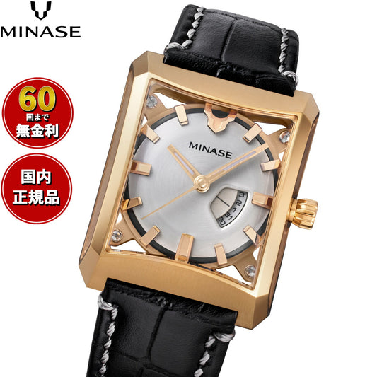 ミナセ MINASE 腕時計 メンズ レディース 自動巻き FIVE WINDOWS Mid size 18Kモデル VM07-LBKNWH-KYJ【60回分割手数料無料!】