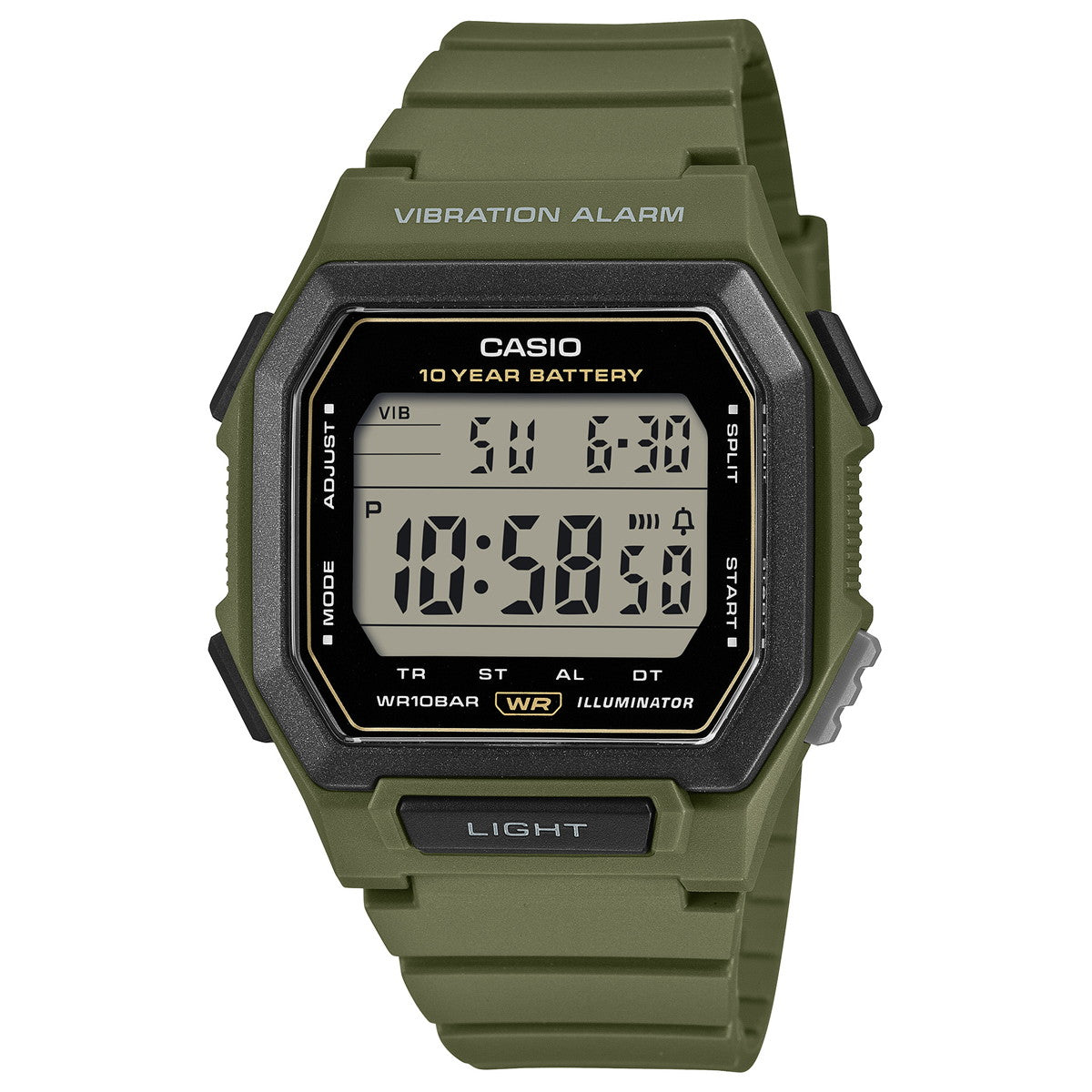 カシオ コレクション CASIO Collection デジタル 腕時計 W-738H-3AJF オリーブ【2026 新作】
