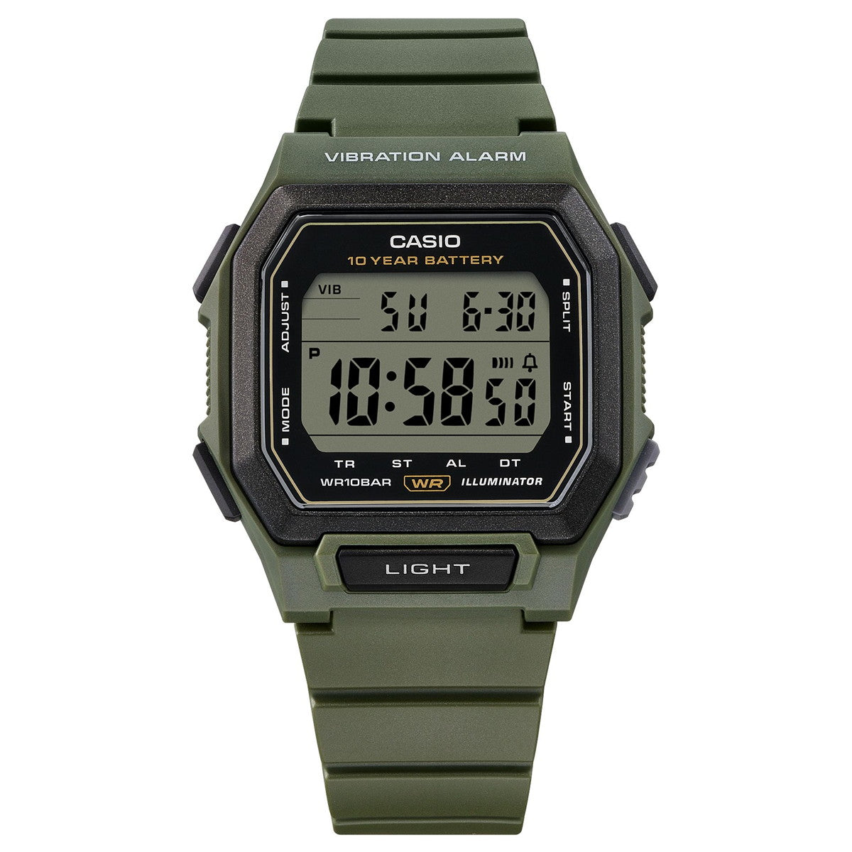 カシオ コレクション CASIO Collection デジタル 腕時計 W-738H-3AJF オリーブ【2026 新作】