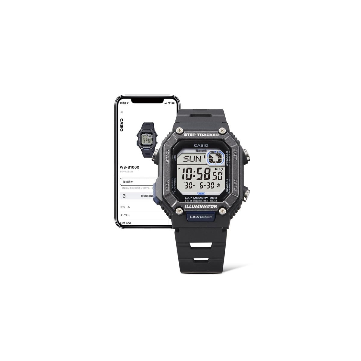 カシオ コレクション CASIO Collection デジタル 腕時計 WS-B1000-1AJF スマートフォンリンク【2024 新作】